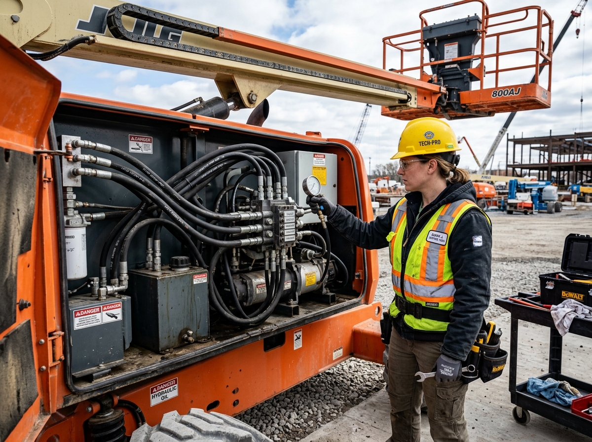 Heavy equipment repair and hydraulic maintenance technician