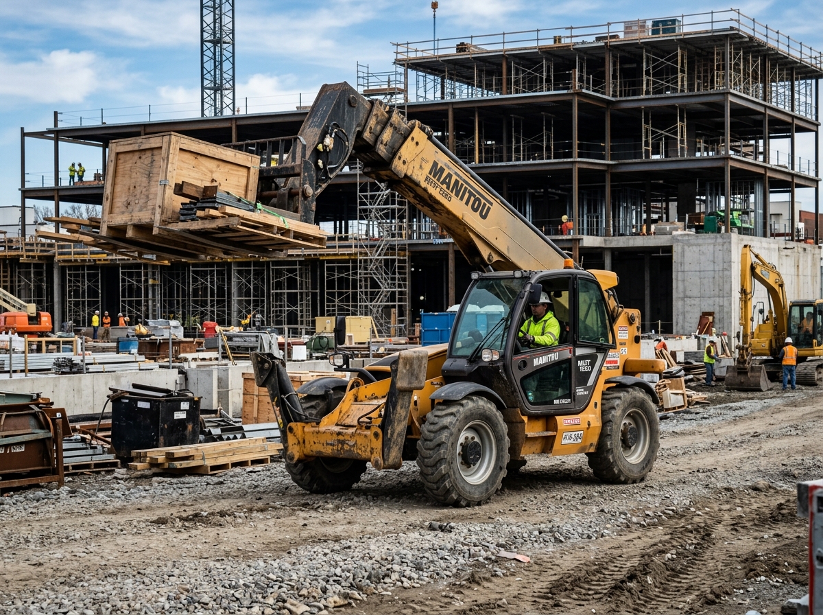 Rough terrain telehandler reach forklift machinery
